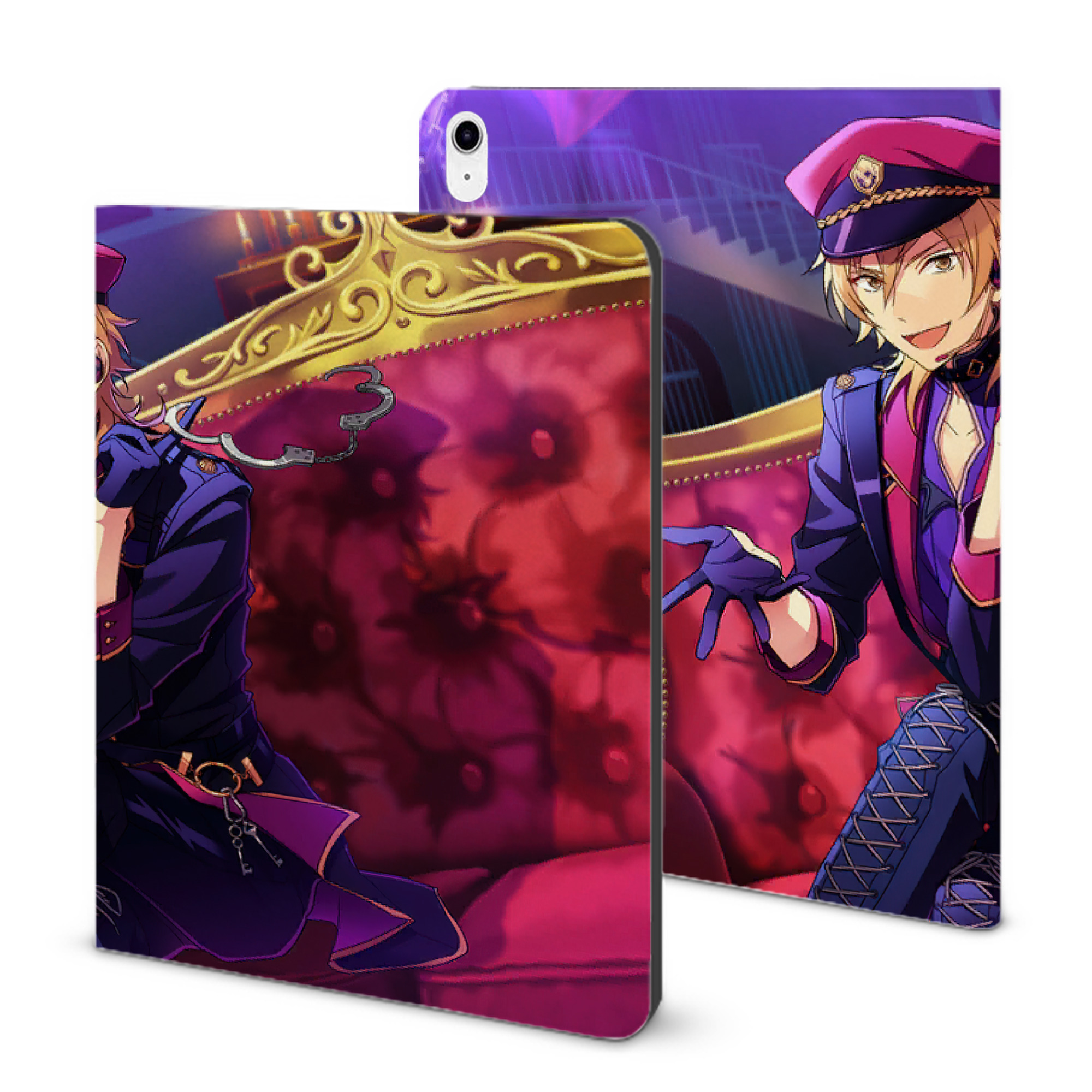（画像用） あんさんぶるスターズ! Ensemble Stars IPad ケース ブック型 PUレザー TPU 耐衝撃 軽量 薄型 ペン収納なし 全面保護 IPad 各モデル対応
